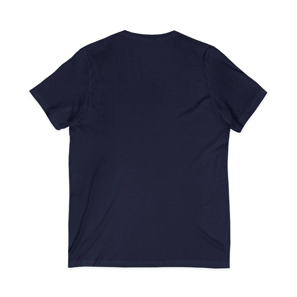 Vibrant V-Neck Tee with 'Don't Worry, No Chorry'
