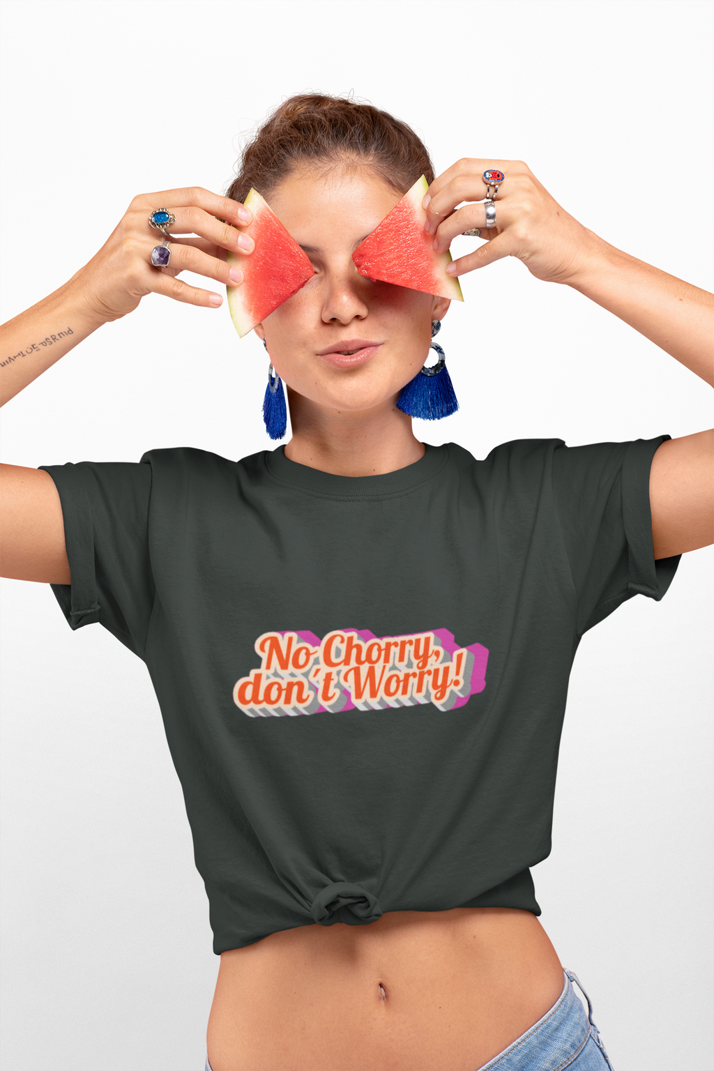 No Cherry Don't Worry! Unisex Creator T-Shirt, Trendy Graphic Tee for Creators, Casual Wear, Gift for Artists, Summer Fashion, [...]
