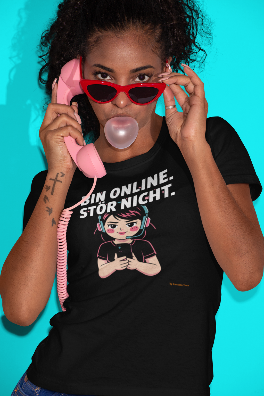 BIN ONLINE STÖR NICHT- Unisex Premium T-Shirt