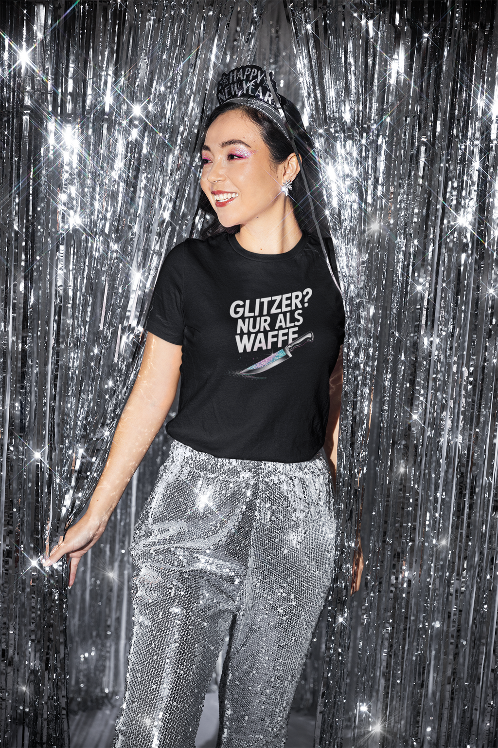 GLITZER NUR ALS WAFFE - Unisex Premium T-Shirt